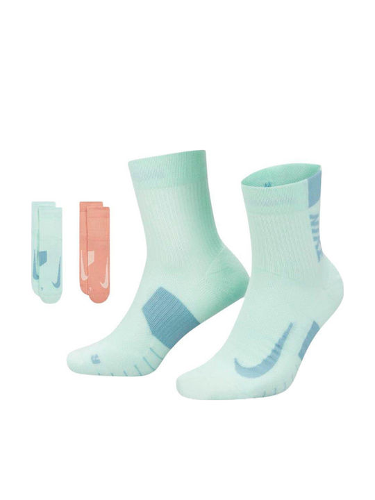 Nike Multiplier Running Ankle Socks Running Socks Multicolour 2 Pairs