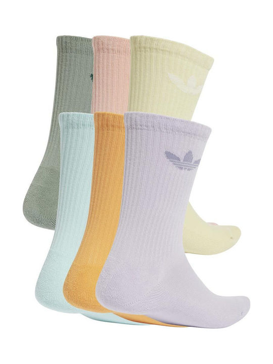 adidas Trefoil Athletic Socks Silver 6 Pairs