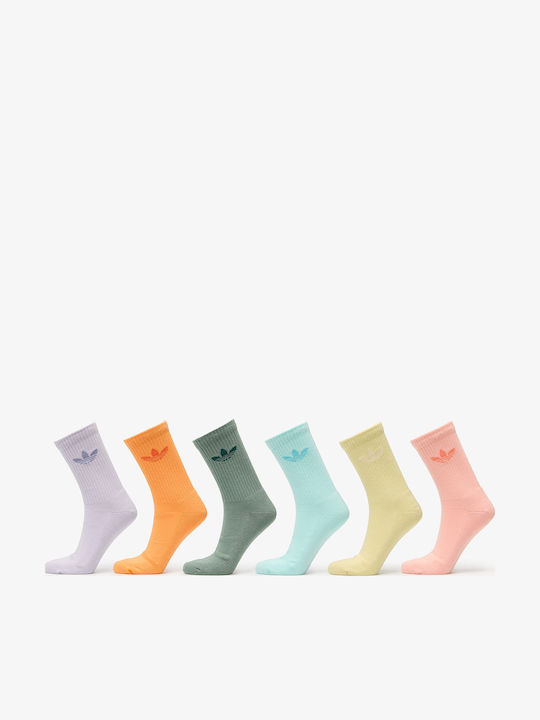 adidas Trefoil Athletic Socks Silver 6 Pairs
