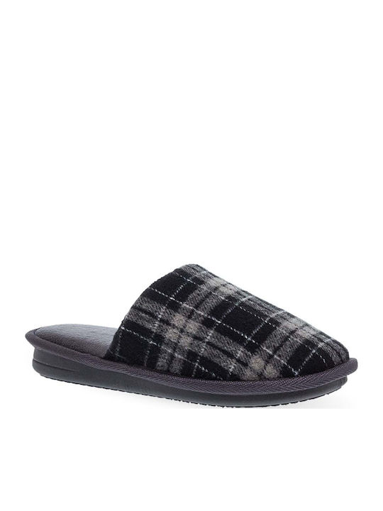 Men's Printed Slippers Black