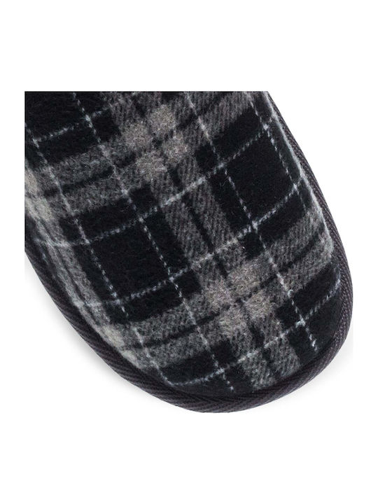 Men's Printed Slippers Black