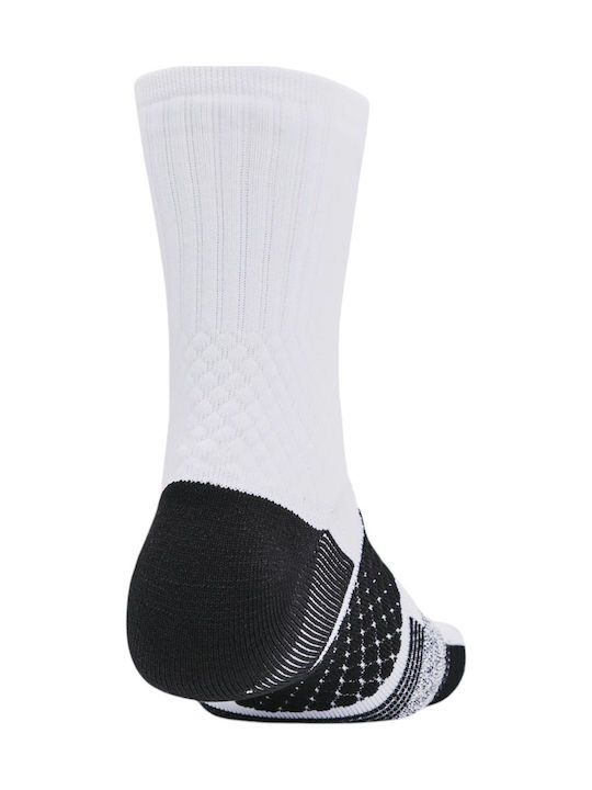Under Armour Project Rock Ad Playmaker Αθλητικές Κάλτσες Λευκές 1 Ζεύγος