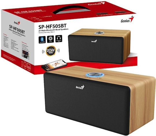 Genius SP-HF505BT Bluetooth-Lautsprecher 20W Light Wood