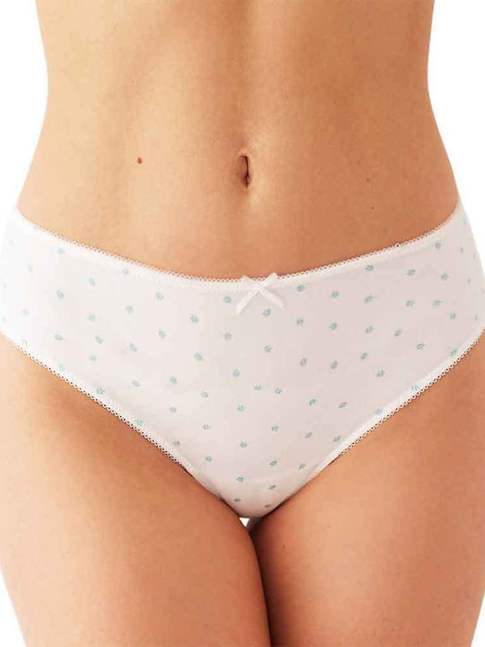 Βαμβακερά Damen Slip 3Pack mit Spitze Green, White, Blue
