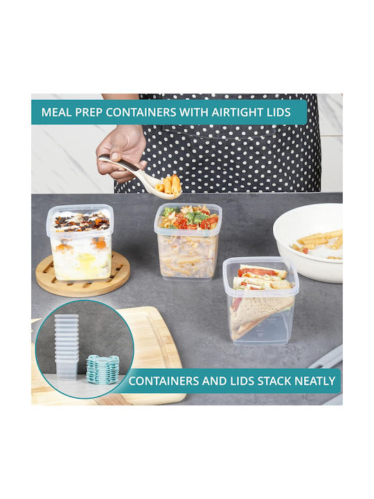 Belle Vous Set 15buc Cutii Uz General cu capac Plastic Albastru 650ml