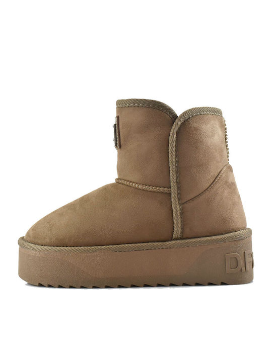 Nordic V.2 Women's Ankle Boots with Fur Brown