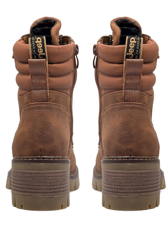 Lace Women's Ankle Boots Tabac Brown