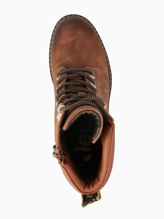 Lace Women's Ankle Boots Tabac Brown