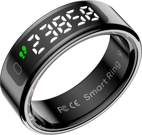 Colmi R12 Smart Ring 18.3mm Wasserdicht mit Pulsmesser Schwarz
