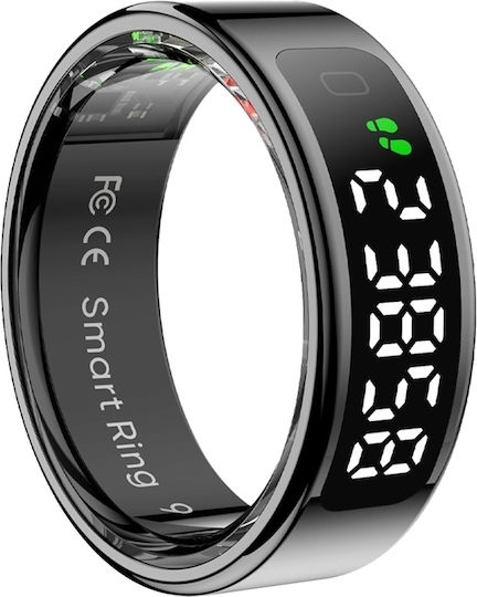 Colmi R12 Smart Ring 19.1mm Wasserdicht mit Pulsmesser Schwarz