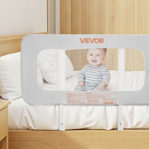 Vevor Bettschutzgitter für das Bett in Grau Farbe 67x80cm
