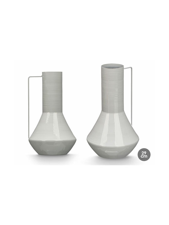 Geschenk Dekorative Vasen Grau Eisen Kegelförmig 17 X 29 X 7 cm X6