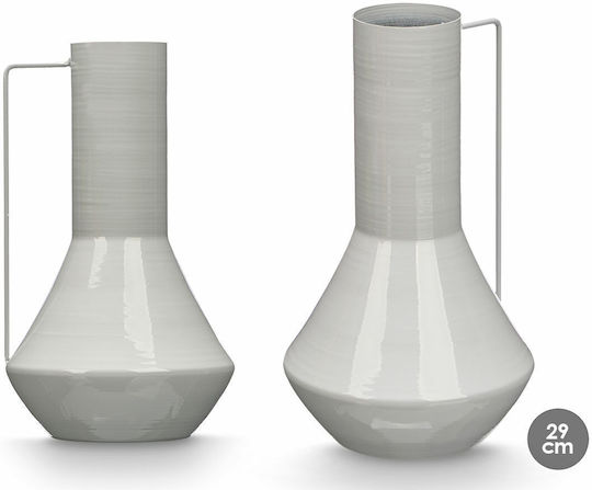Geschenk Dekorative Vasen Grau Eisen Kegelförmig 17 X 29 X 7 cm X6