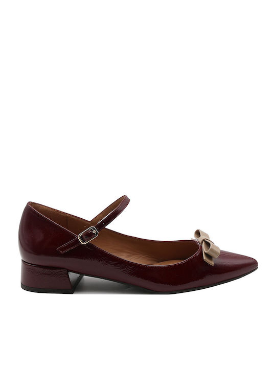 Pantofi cu toc Burgundy