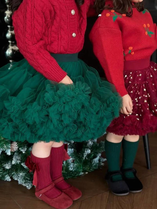 Kids Tulle Tutu Skirt Green