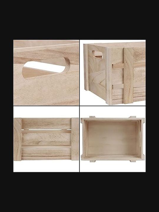 Belle Vous Aufbewahrungskorb Bamboo Braun 3Stück