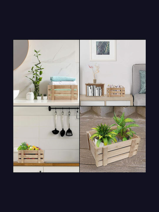 Belle Vous Aufbewahrungskorb Bamboo Braun 3Stück