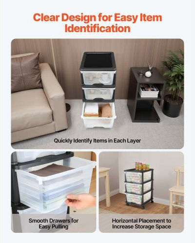 Vevor Toy Storage System made of Plastic Transparent 1pcs