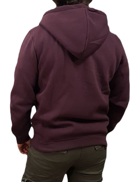Cardigan With Hood Burgundy