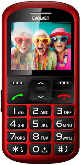 EasyPhone XS Single SIM Κινητό με Μεγάλα Κουμπιά Κόκκινο
