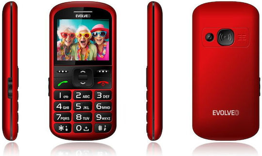 EasyPhone XS Single SIM Κινητό με Μεγάλα Κουμπιά Κόκκινο