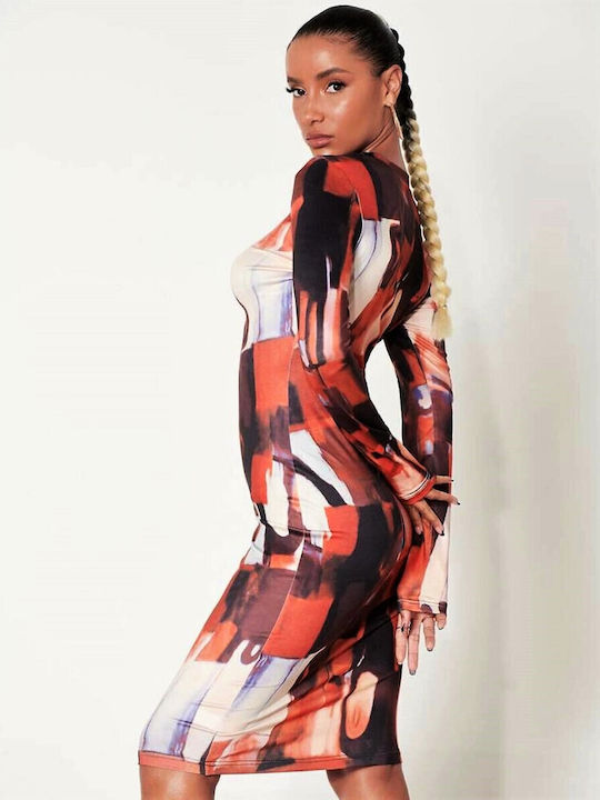 Midi Evening Dress Red
