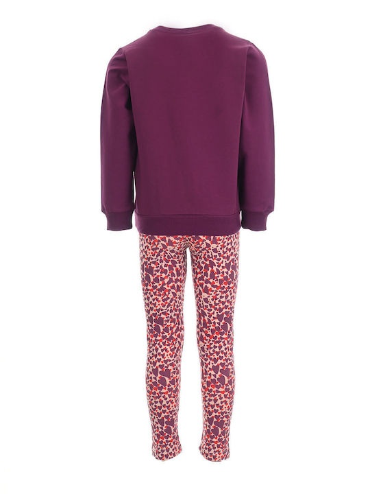Kinder-Set mit Leggings Winter 2Stück Magenta