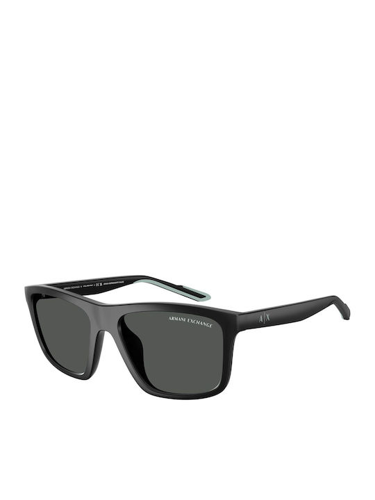 Armani Exchange Ανδρικά Γυαλιά Ηλίου με Μαύρο Κοκκάλινο Σκελετό και Γκρι Φακό AX4149SU 805887