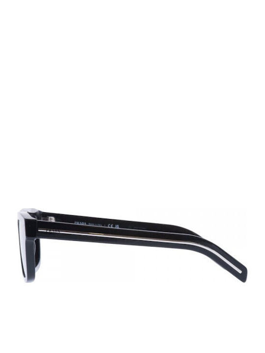 Prada Men's Sunglasses with Black Plastic Frame and Gray Lens PRB12S 16K731