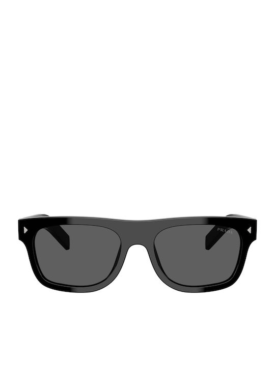 Prada Men's Sunglasses with Black Plastic Frame and Gray Lens PRB12S 16K731