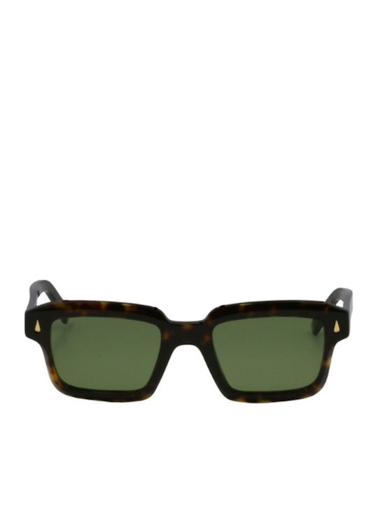 Retrosuperfuture Unisex Sonnenbrille mit Braun Schildkröte Kunststoff Gestell und Grün Linse GIARDINO-VK2