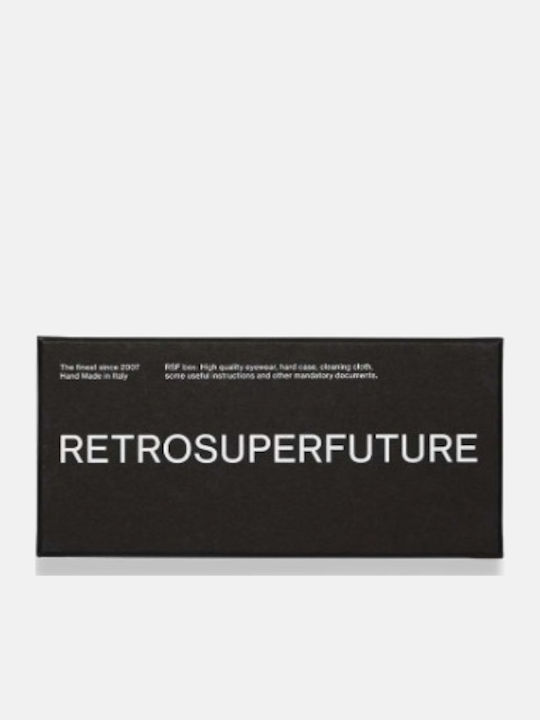 Retrosuperfuture Unisex Sonnenbrille mit Braun Schildkröte Kunststoff Gestell und Grün Linse GIARDINO-VK2