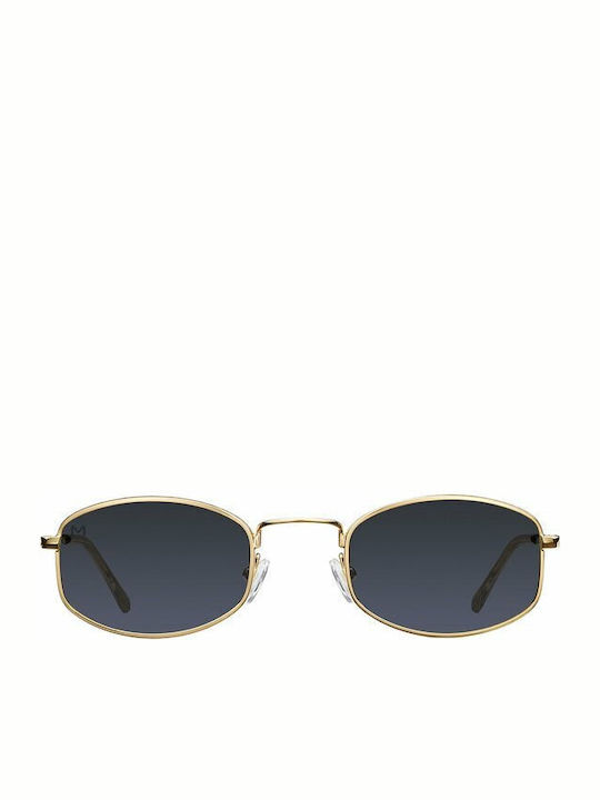 Meller Suku Unisex Sunglasses with Gold Metal Frame and Black Polarized Lens S-GOLDCAR