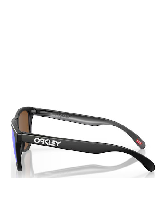 Oakley Frogskins Men's Sunglasses with Black Plastic Frame and Purple Mirror Lens OO9013-H6