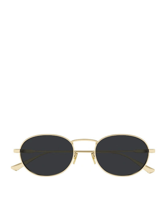 Ysl Unisex Sunglasses with Gold Metal Frame and Black Lens SL 799 003