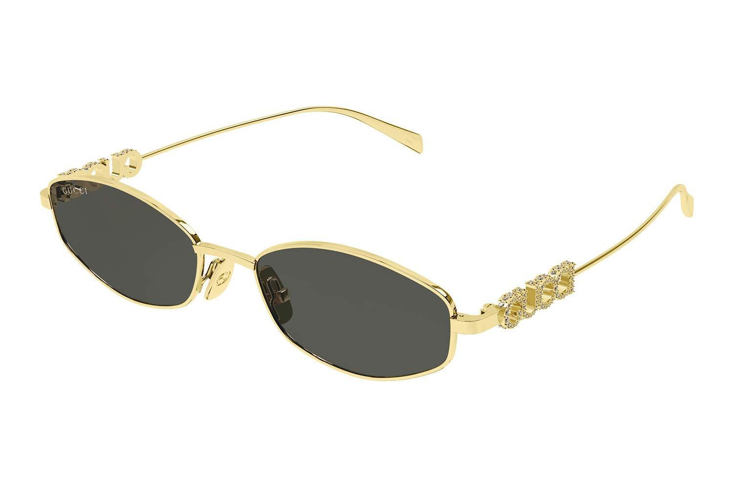 Gucci Women\'s Sunglasses with Gold Frame and Black Lenses Gucci GG1849S 001 Panthos Sunglasses Black - eye-oo.com main image 4