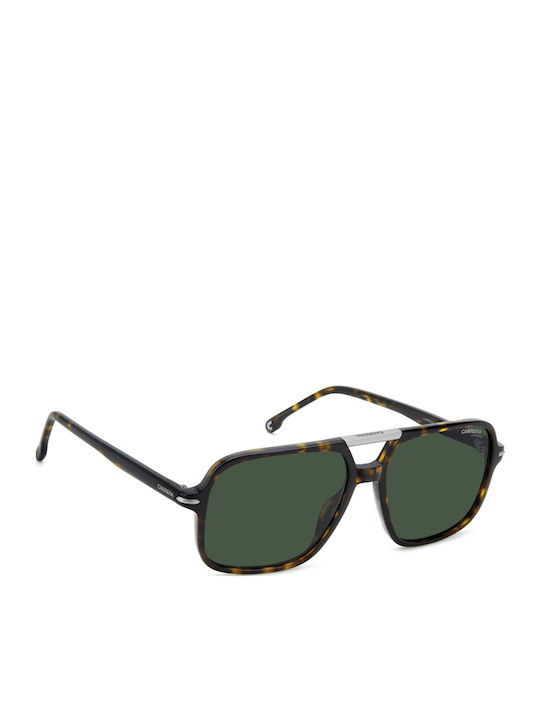 Carrera Men's Sunglasses with Brown Tartaruga Horn-Rimmed Frame and Grey Lenses