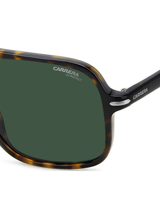 Carrera Men's Sunglasses with Brown Tartaruga Horn-Rimmed Frame and Grey Lenses