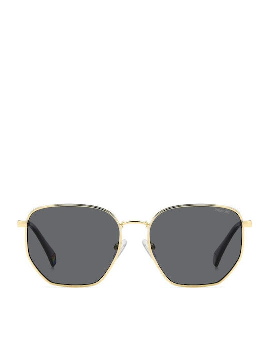 Polaroid Damen Sonnenbrille mit Gold Metall Gestell und Gray Linse PLD6214/S/X 2F7/M9