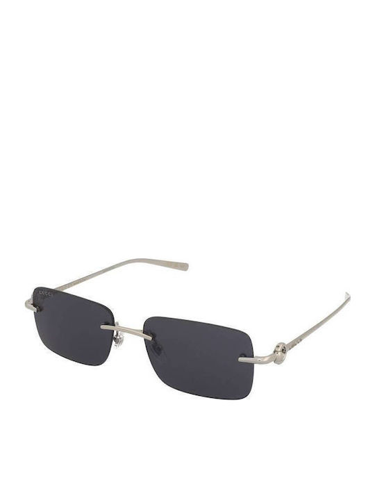 Gucci Unisex Sunglasses with Silver Metal Frame and Blue Lens GG1703S 003