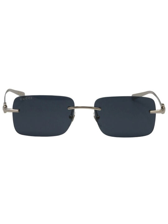 Gucci Unisex Sunglasses with Silver Metal Frame and Blue Lens GG1703S 003