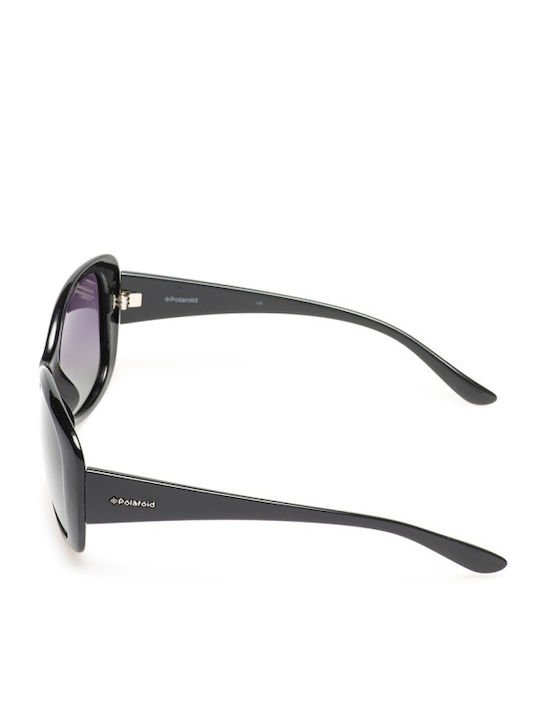 Polaroid Damen Sonnenbrille mit Schwarz Kunststoff Gestell und Schwarz Verlaufsfarbe Polarisiert Linse P8317 KIH/IX