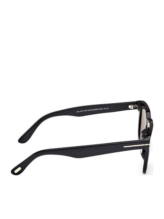 Tom Ford Men's Sunglasses with Black Horn-Rimmed Frame and Black Gradient Lens FT0751 01D