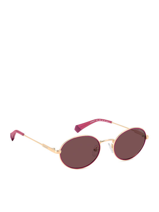Polaroid Damen Sonnenbrille mit Gold Metall Gestell und Lila Linse PLD6228/S/X LTA/KL