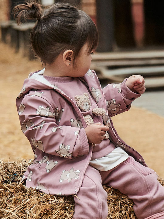 Kinder Freizeitjacke mit Kapuze Pink