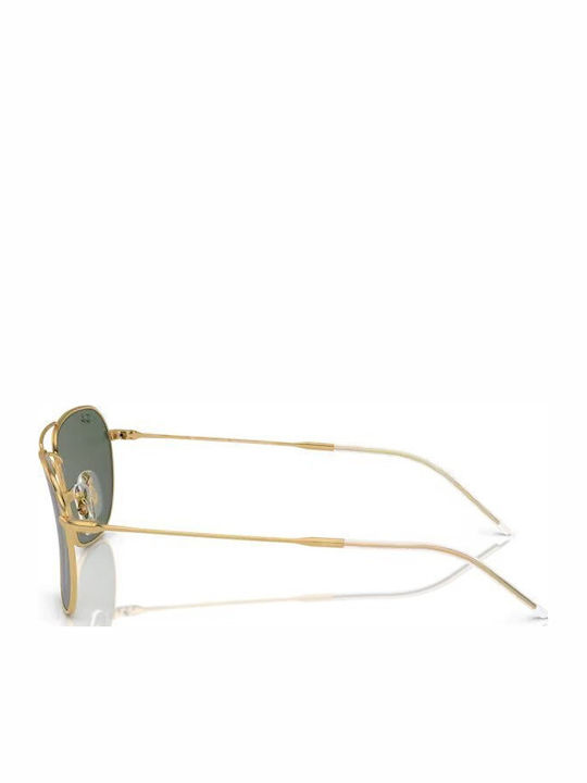 Ray Ban Caravan Reverse Unisex Γυαλιά Ηλίου με Χρυσό Μεταλλικό Σκελετό και Πράσινο Φακό RB0102 001/VR