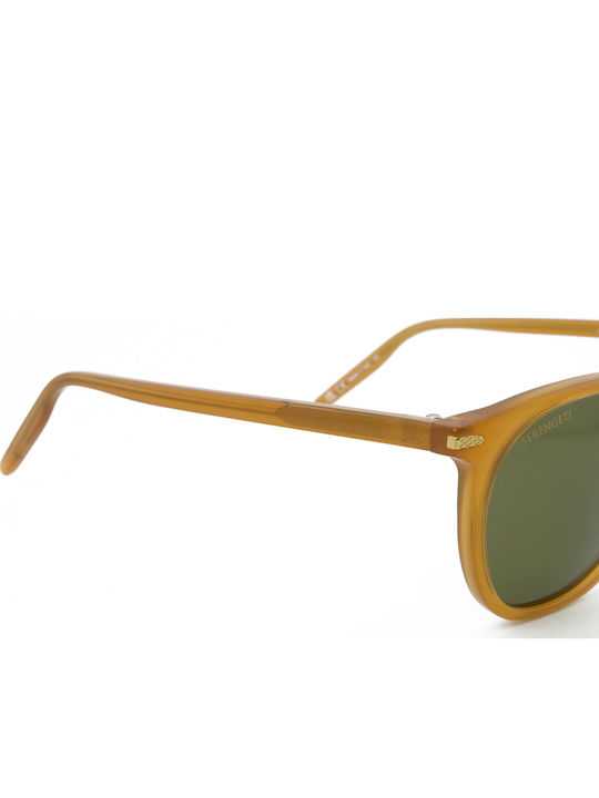 Serengeti Arlie Unisex Sunglasses with Yellow Plastic Frame and Green Lens SS483005