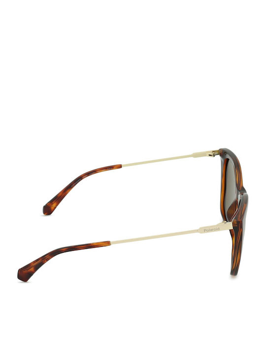 Polaroid Feminini Ochelari de soare cu Maro Tortoise Cadru și Maro Polarized Lentilă PLD4144/S/X 086/SP