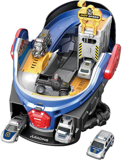 507850 Parking Helmet Blue 2 Metal Cars Light Sound 27x20x29cm Luna