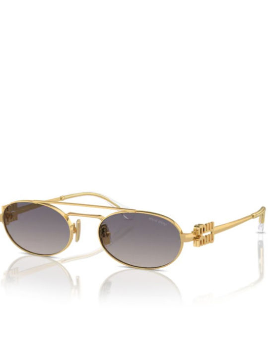 Women's Sunglasses with Gold Metal Frame and Gold Lens